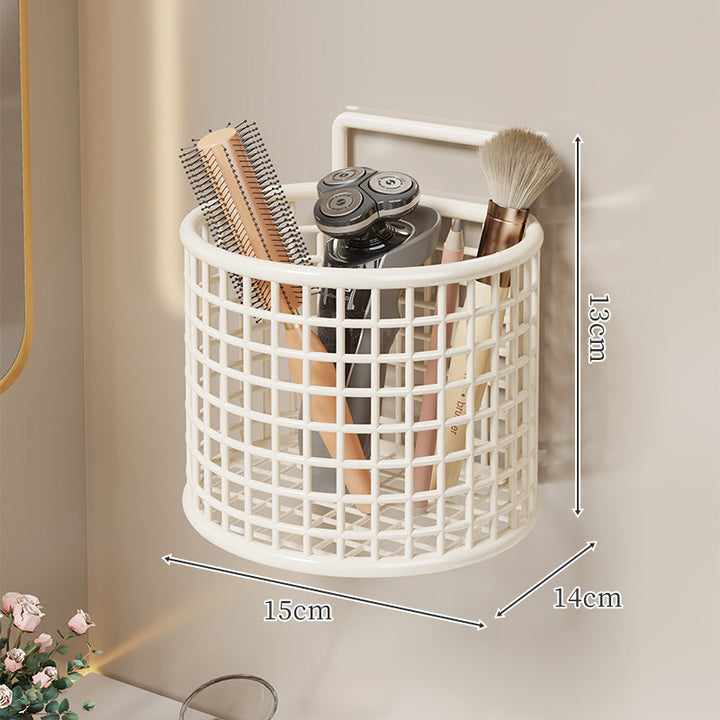 Ventilated Plastic Hanging Wall Storage Basket for Bathroom Vanity