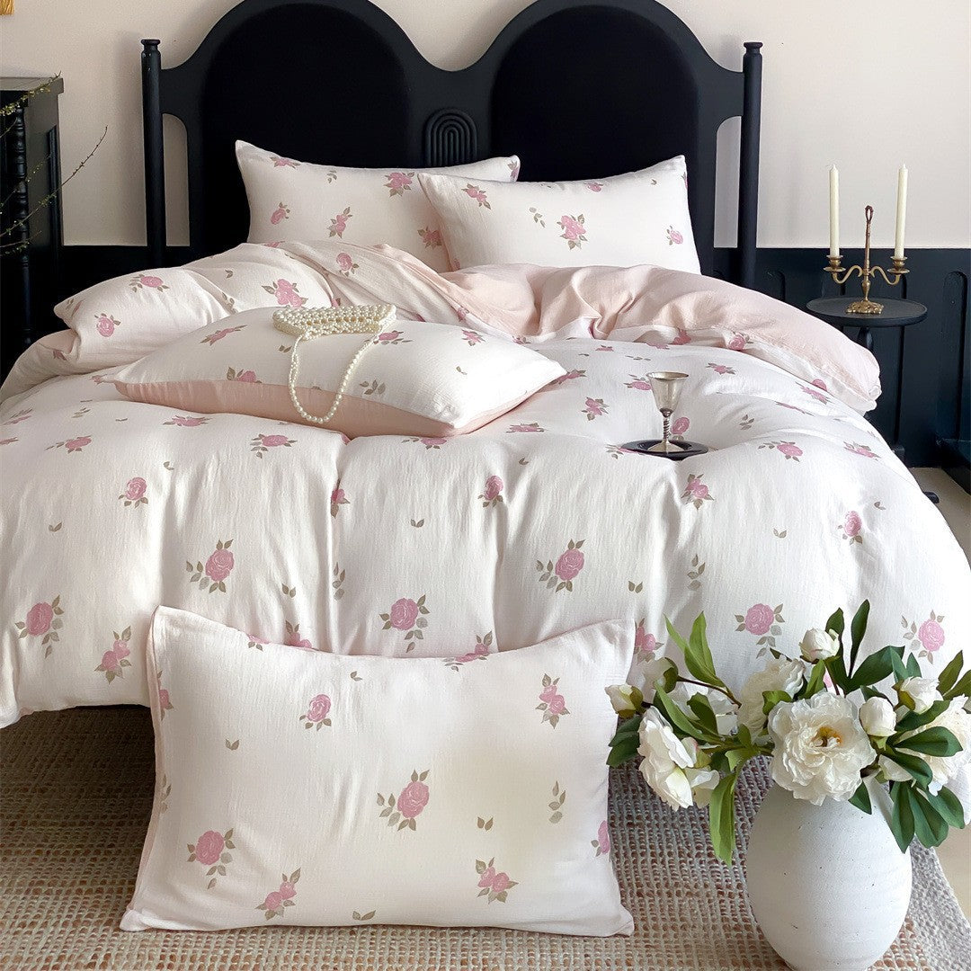 Silky Microfiber Duvet Cover Comforter Bedding Set with Hypoallergenic Pillow Shams