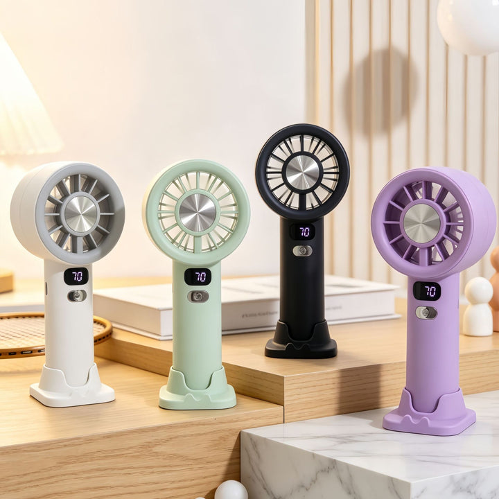 Portable Handheld Fan with Precise Speed Control and LED Display Stornfield