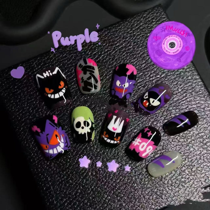 Artistic Coffee-Inspired Press-On Nail Art Set Stornfield