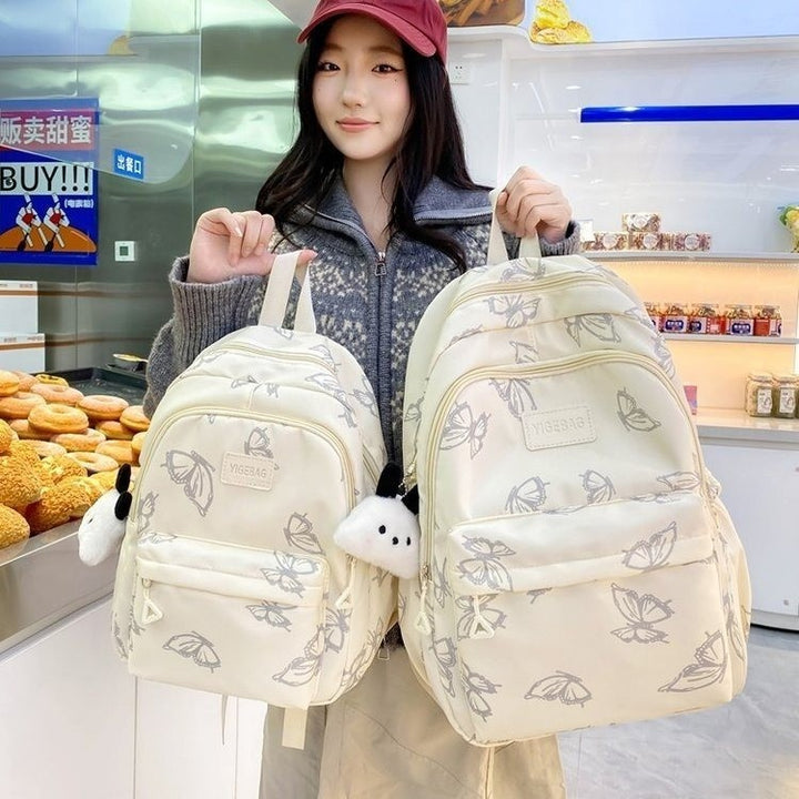 Floral Print Multi-Pocket Backpack Stornfield
