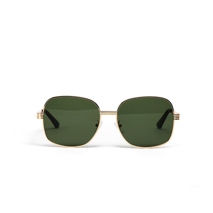 Ladies fashionable angular sunglasses with luxurious golden frame Stornfield
