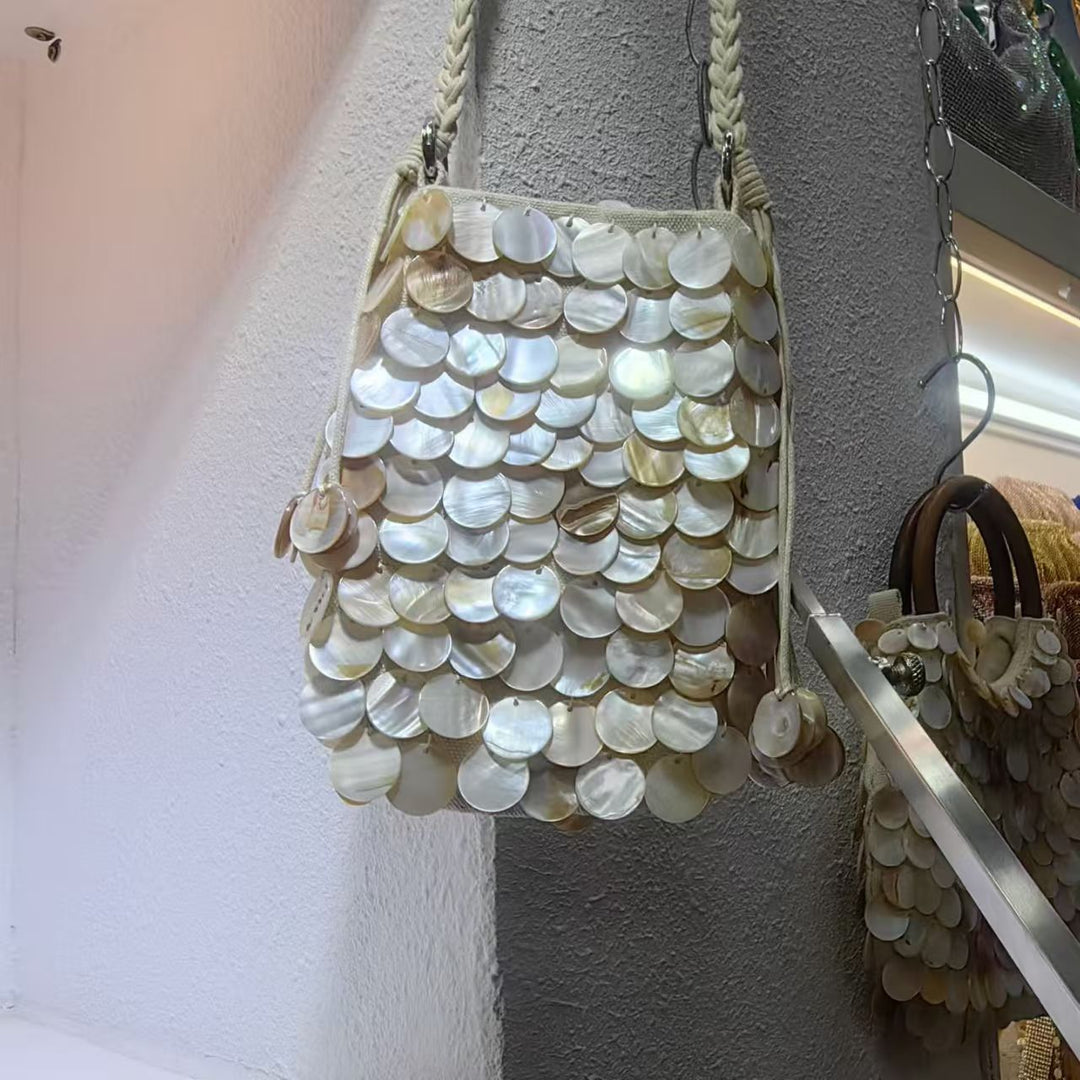 Elegant Shell-Embellished Crossbody Bag Stornfield