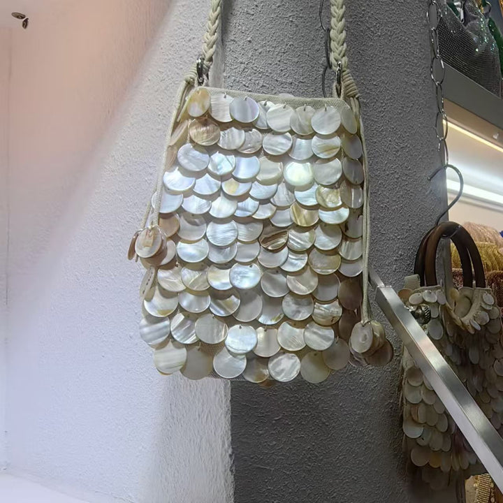 Elegant Shell-Embellished Crossbody Bag Stornfield