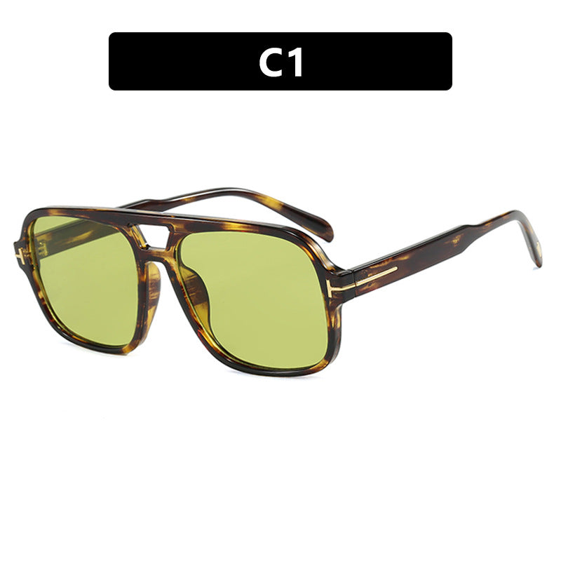 Women's trendy sunglasses with square frame and polarizing yellow lenses Stornfield