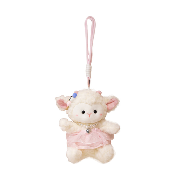 Plush Ram Doll Bag Charm Hanging Keychain with Dress and Loop Strap Stornfield