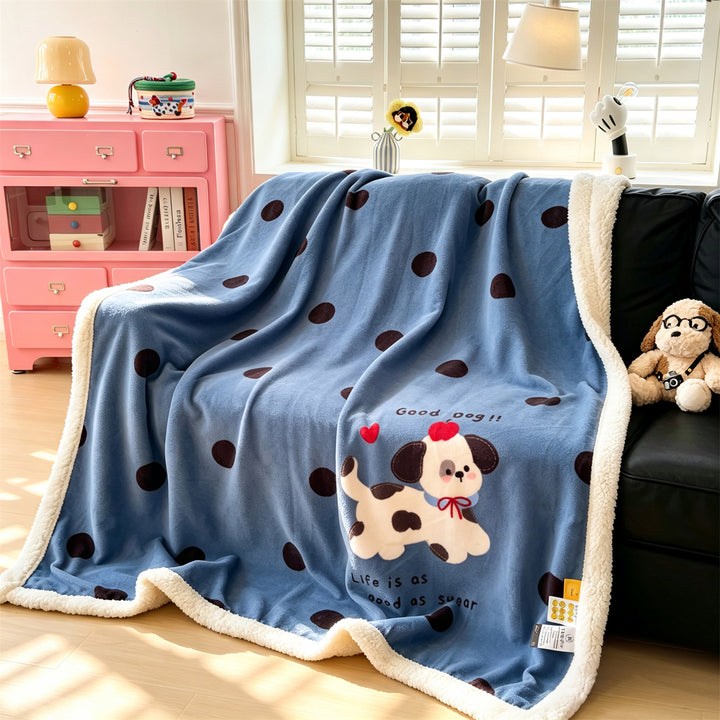 Cozy Cartoon Animal Blanket