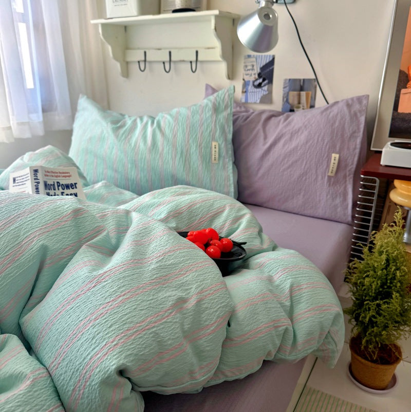Striped Cozy Duvet Cover Set
