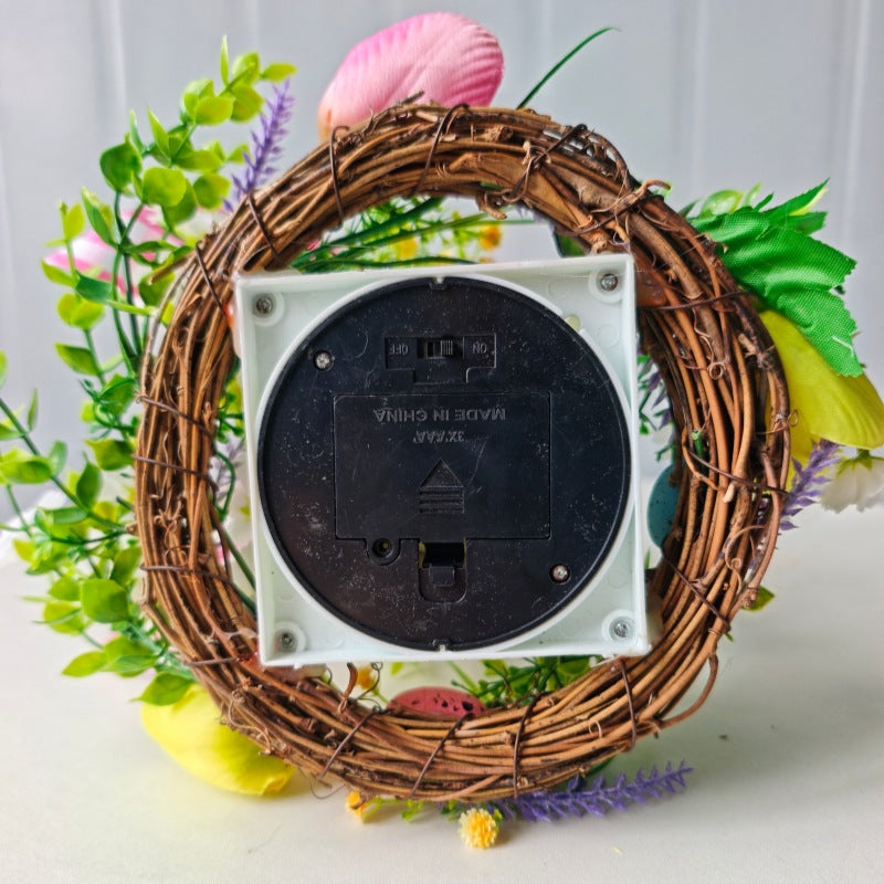 Decorative table lantern with artificial flowers and ribbon Stornfield