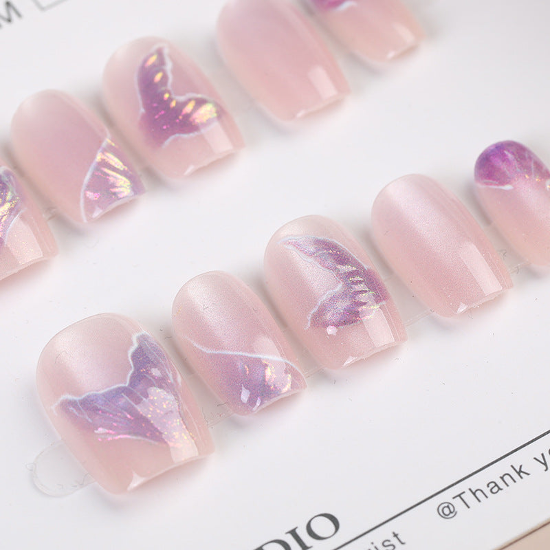 Butterfly Pattern Press-On Nail Set Stornfield