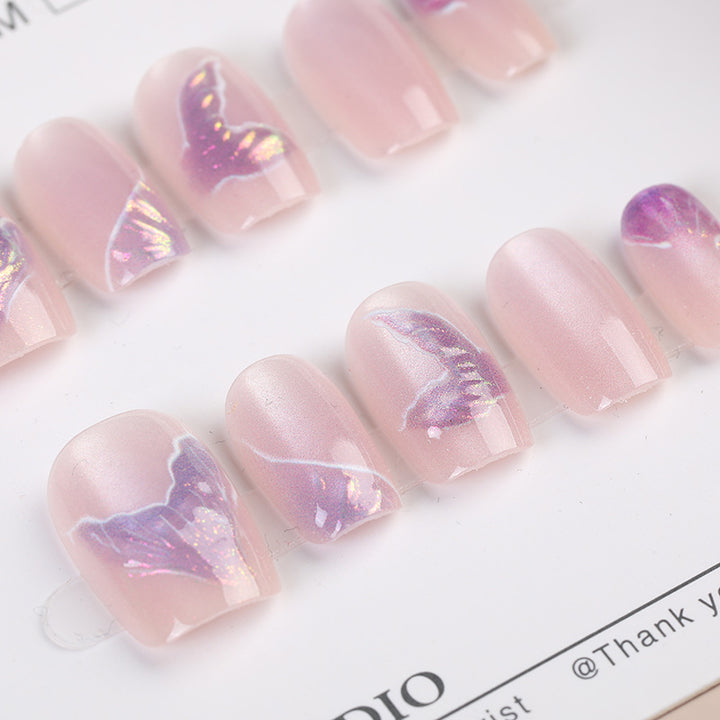 Butterfly Pattern Press-On Nail Set Stornfield