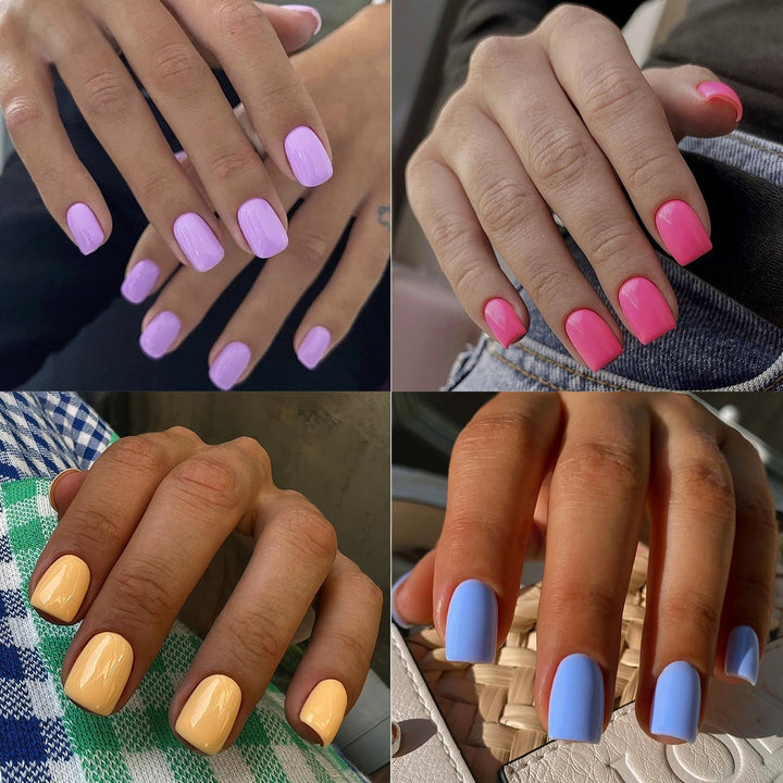 Artificial nail set with elegant shine and natural finish Stornfield