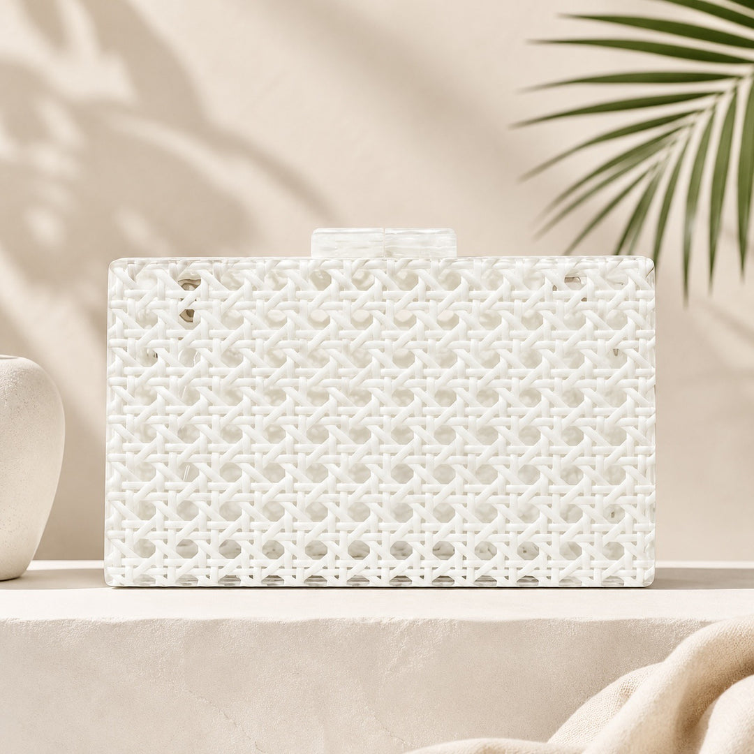 Textured Acrylic Box Clutch
