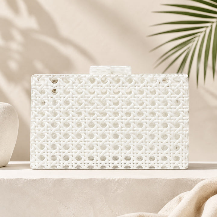Textured Acrylic Box Clutch