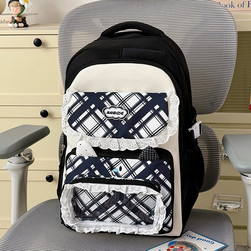Stylish Multi-Pocket Backpack with Cute Decorative Accents Stornfield