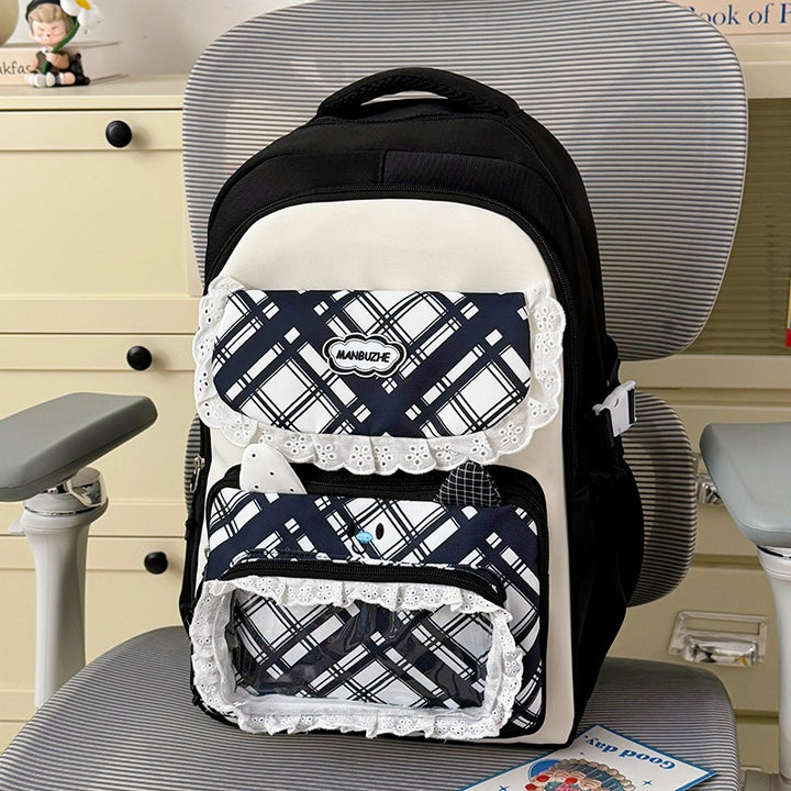 Stylish Multi-Pocket Backpack with Cute Decorative Accents Stornfield