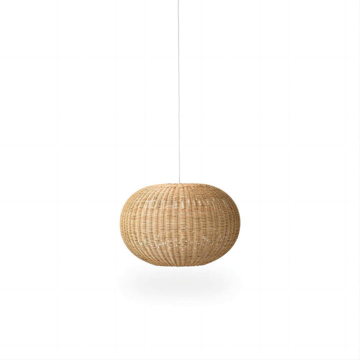 Stylish pendant lamp made from handwoven natural material Stornfield