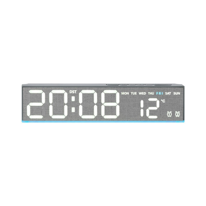 Digital alarm clock with wood look and temperature display Stornfield