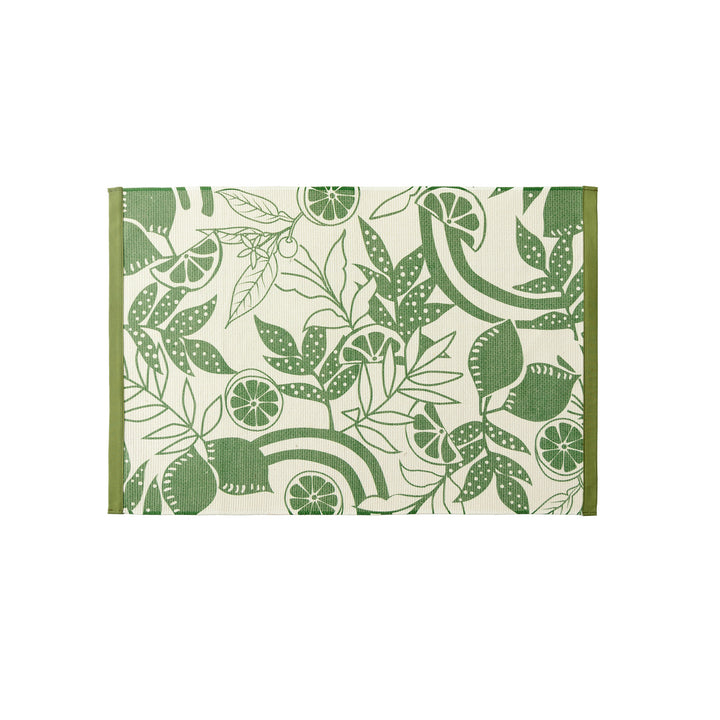 Decorative jacquard table runner with floral weaving texture and reinforced edge