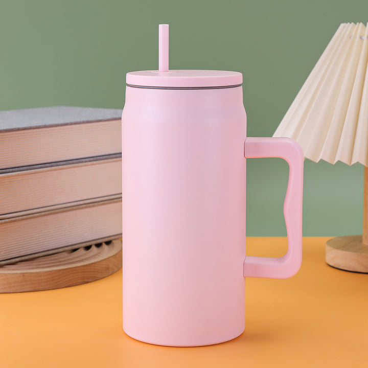 Ladies thermal mug with lid and straw Stornfield