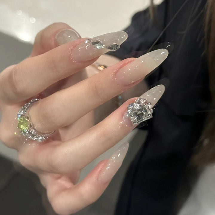 Glamorous Rhinestone-Embellished Press-On Nail Extensions Stornfield