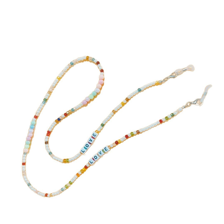 Glasses holder chain with colorful beads Stornfield