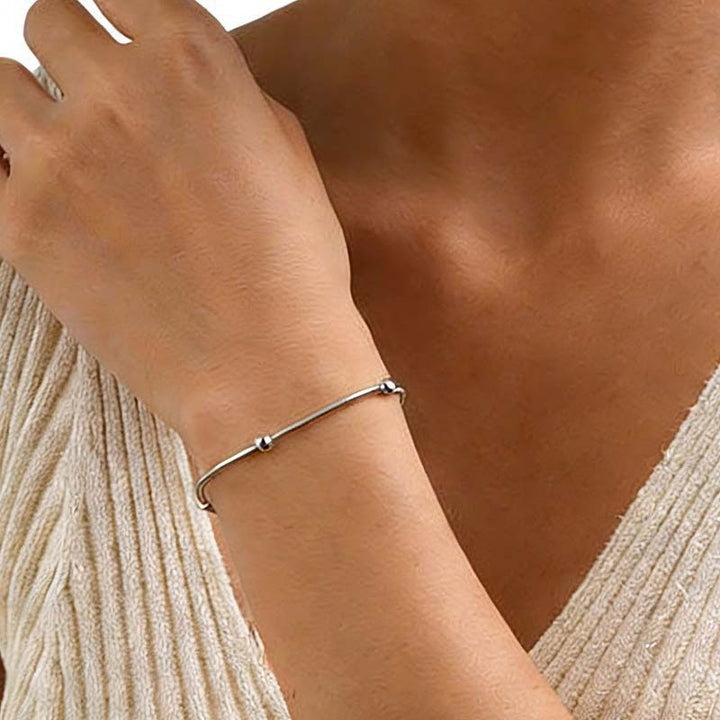 Minimalist Silver Charm Bracelet Stornfield