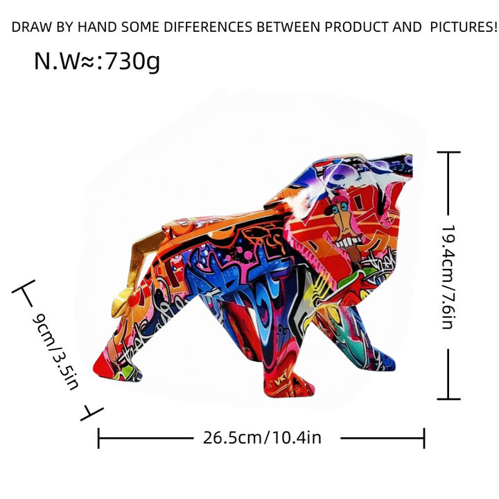 Colorful lion figure made of high-quality resin Stornfield