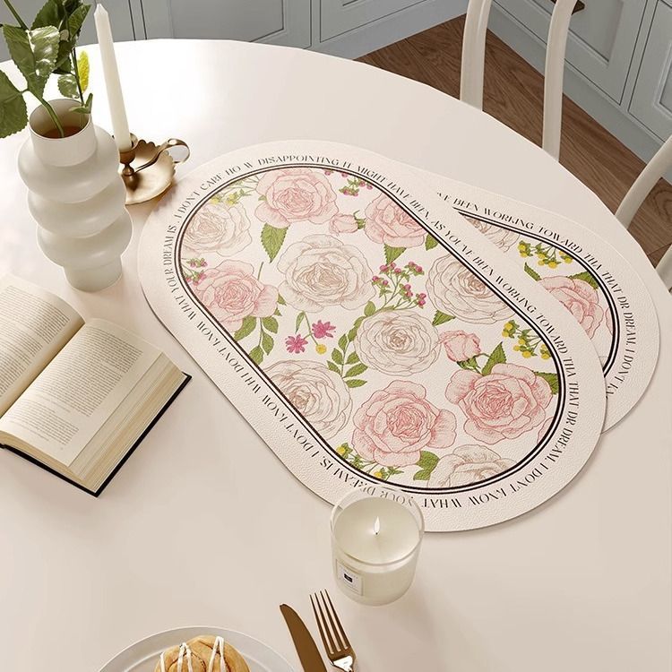 Floral-Themed Decorative Placemats Stornfield