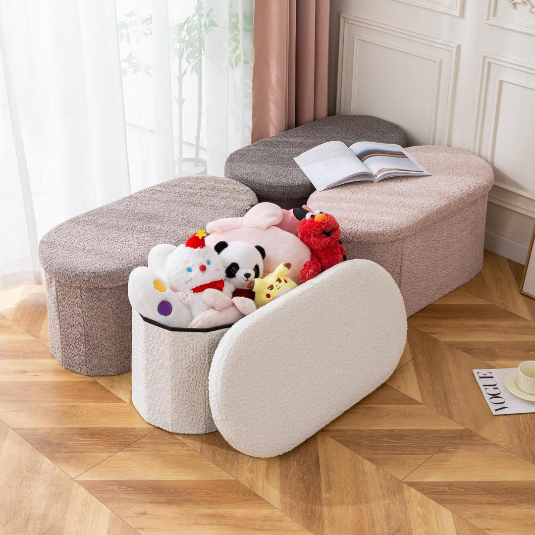 Plush Storage Ottoman Stornfield