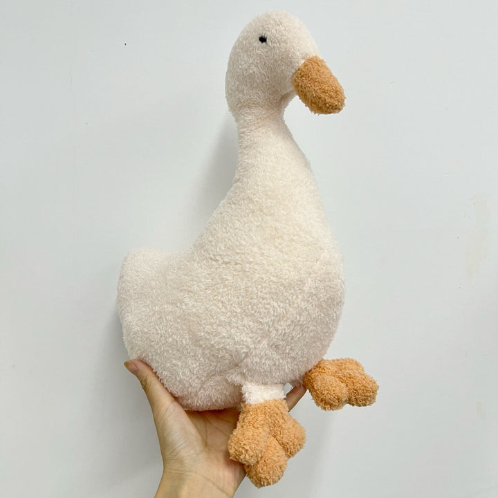 Soft Plush Duck Comforter Toy with Terry Cloth Texture and Cuddly Feet