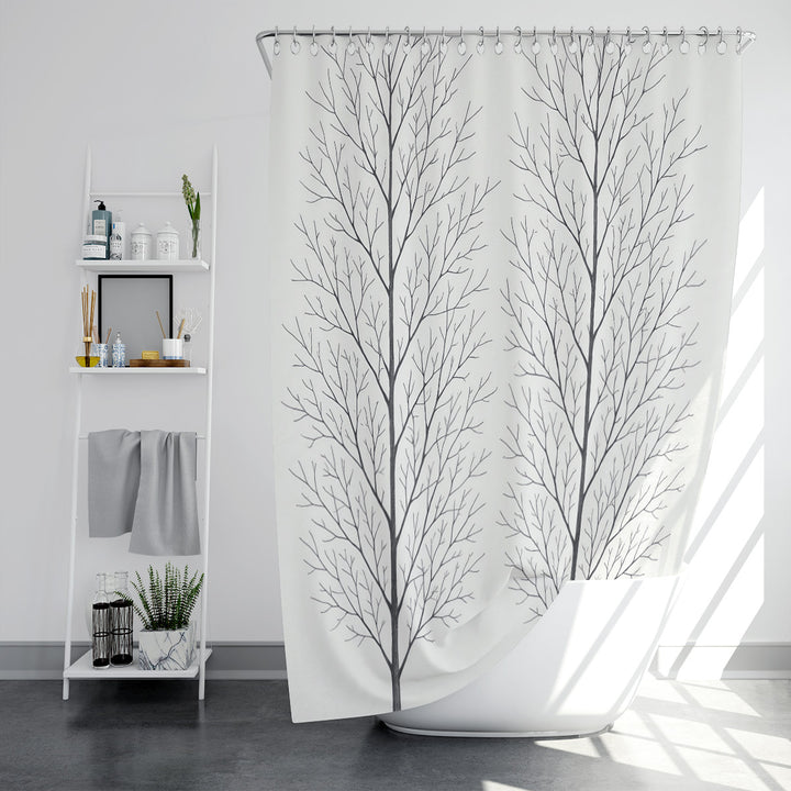 Artistic Tree Design Shower Curtain Stornfield