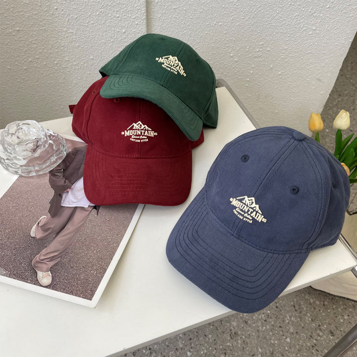Men's Vintage-Inspired Mountain Graphic Baseball Cap Stornfield