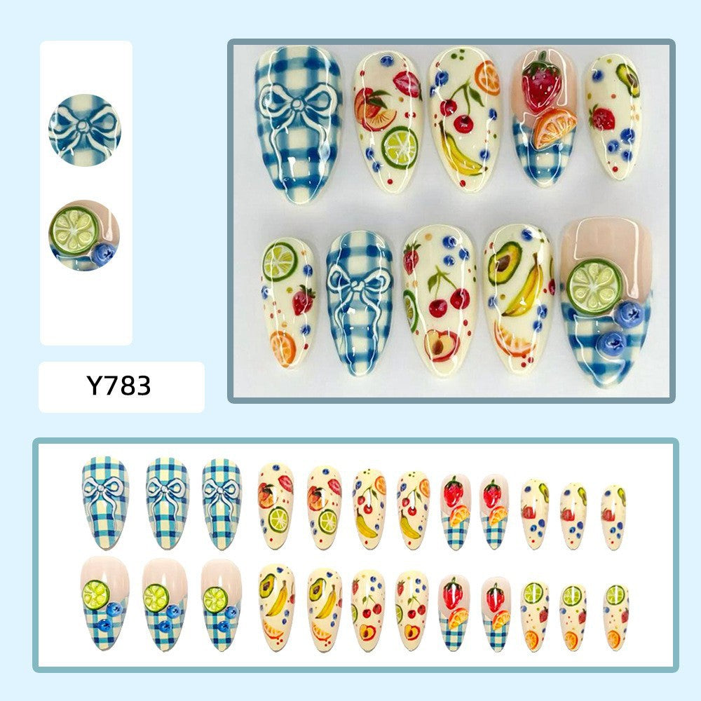 Artful Nail Tips Set with Leaf Accents Stornfield
