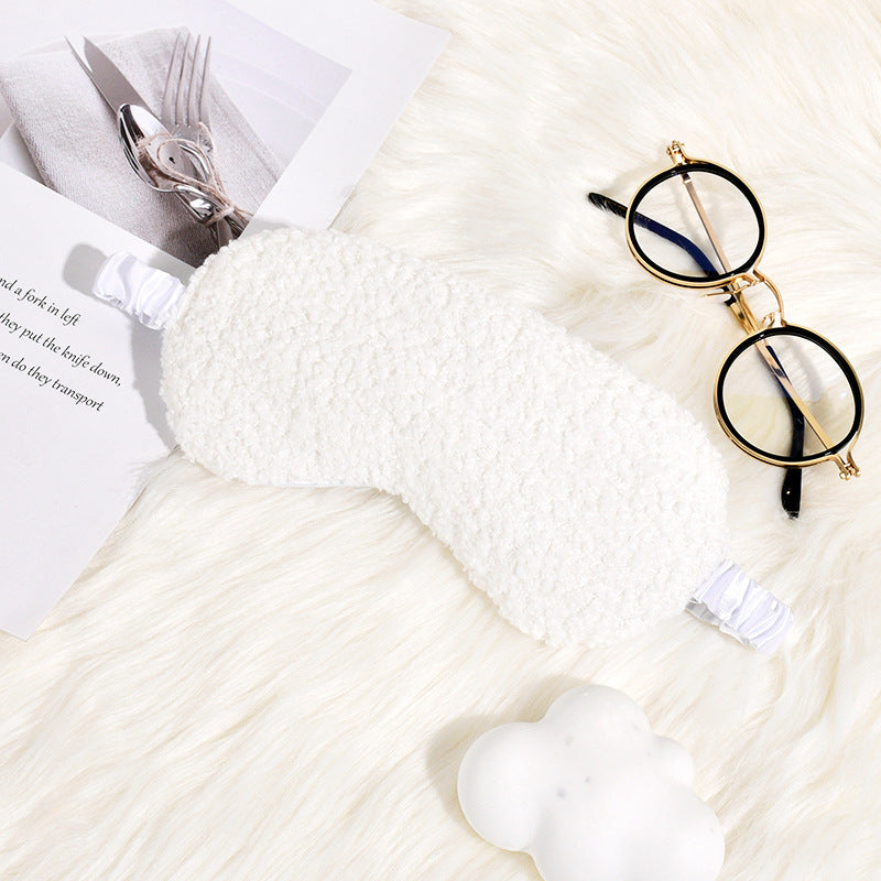 Women's cuddly thermo sleep mask made of teddy fleece with adjustable satin band Stornfield