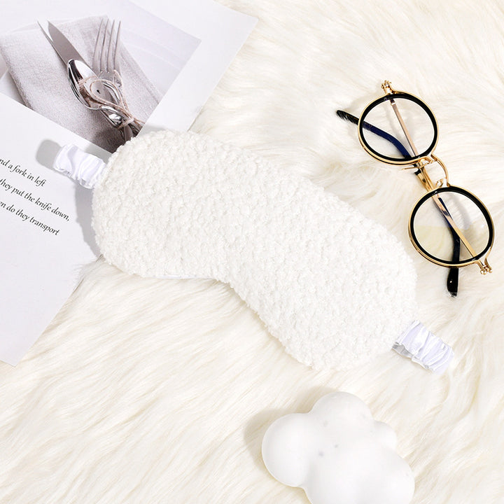 Women's cuddly thermo sleep mask made of teddy fleece with adjustable satin band Stornfield