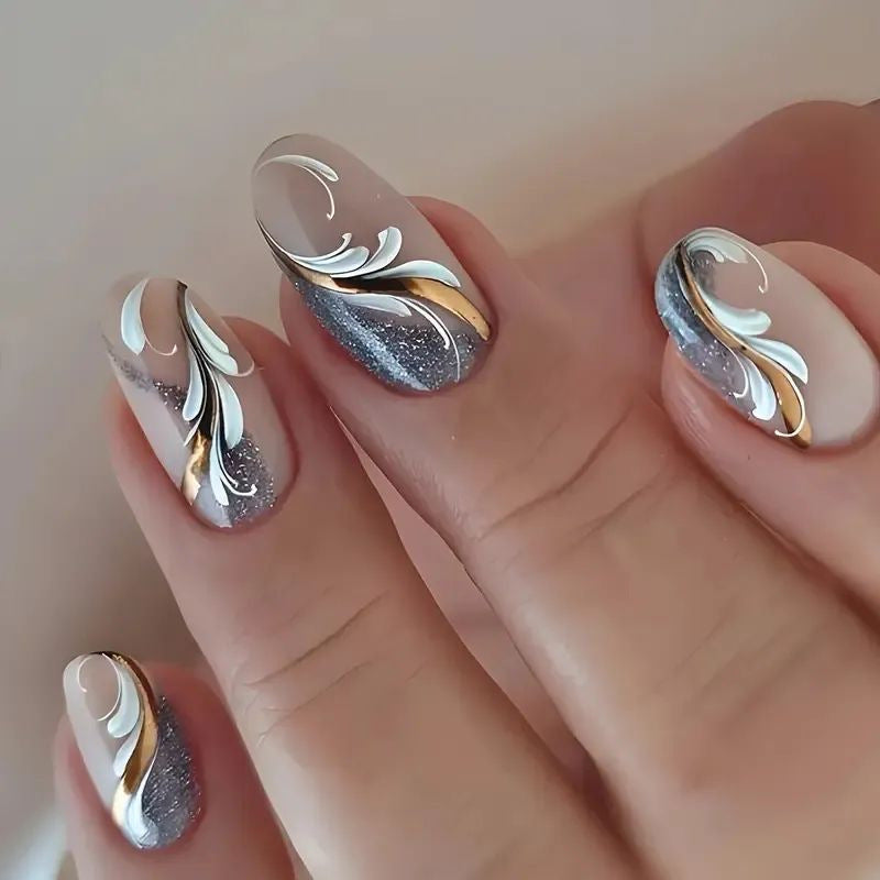 Glamorous Glitter Ombre Nail Enhancements Stornfield