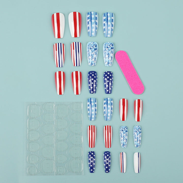 Artificial nails with patriotic designs Stornfield