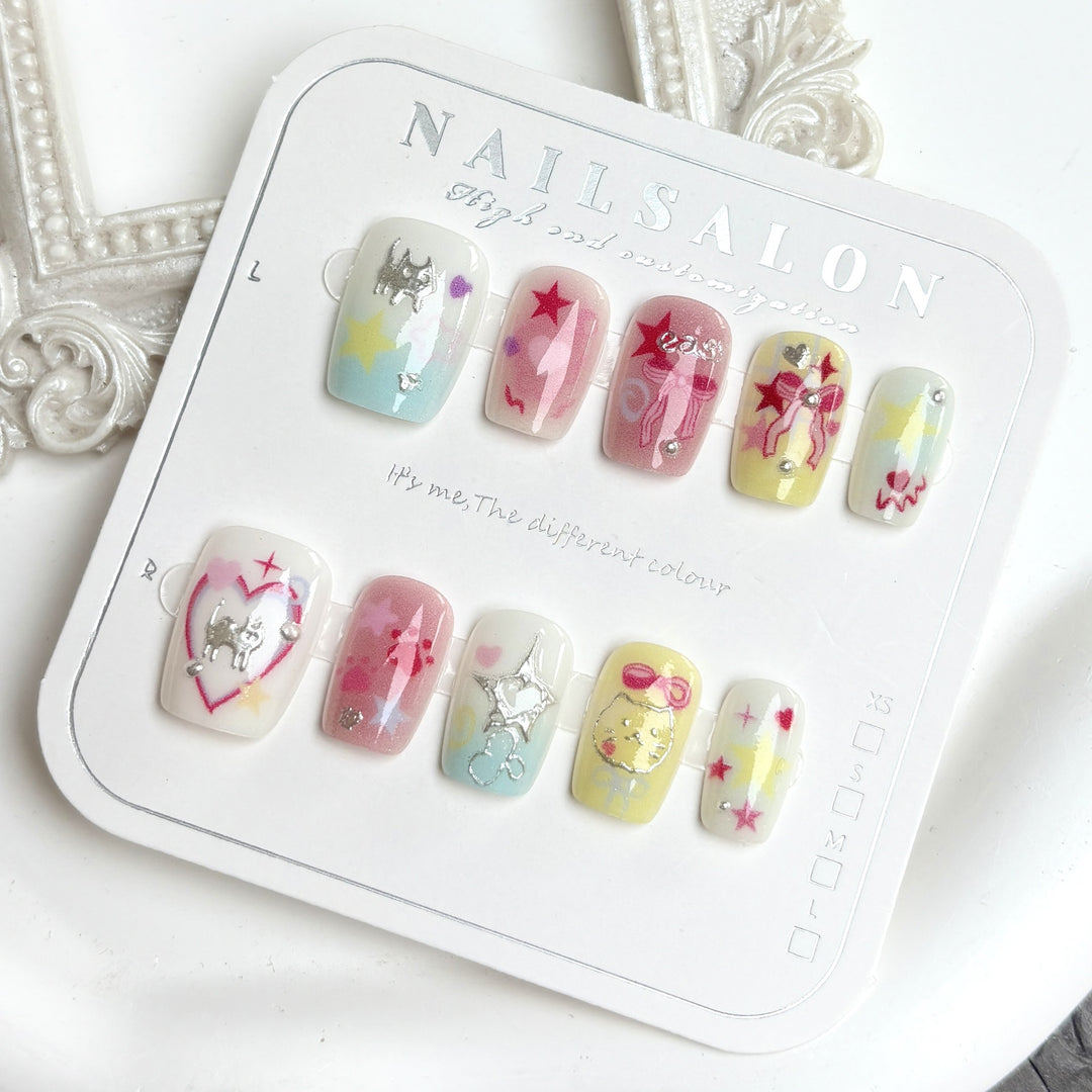 Decorative Character-Themed Press-On Nails