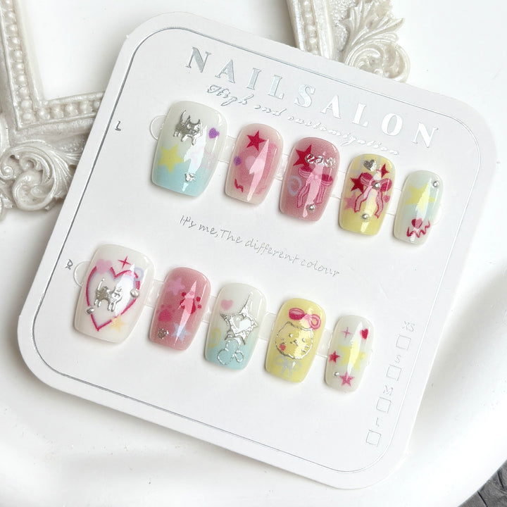 Decorative Character-Themed Press-On Nails