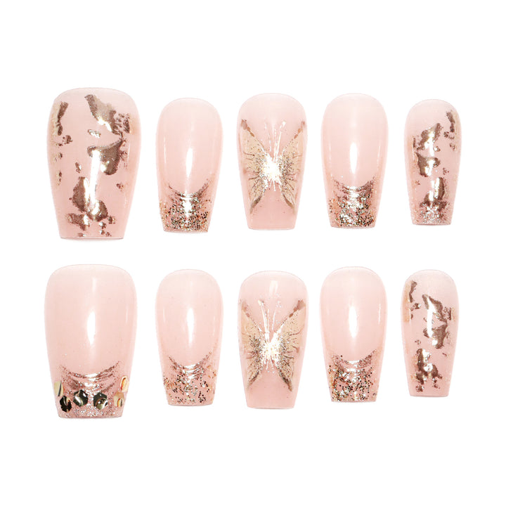 Artificial Nail Nail Art Set with Glitter and Floral Decorations Stornfield