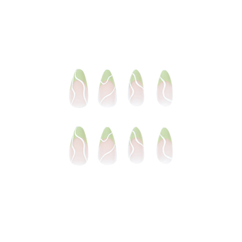 Elegant Artificial Nails with Floral and Modern Design Stornfield