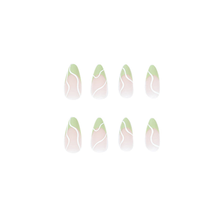 Elegant Artificial Nails with Floral and Modern Design Stornfield
