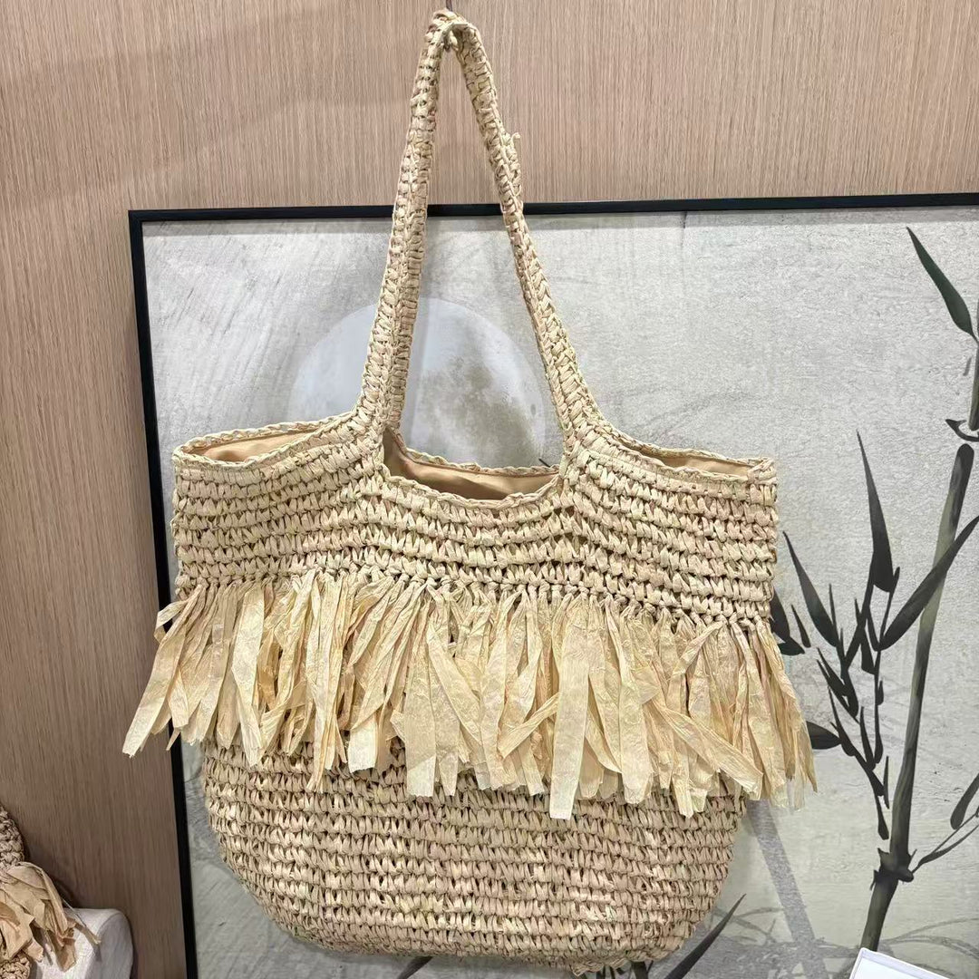 Large tote bag with fringed details Stornfield