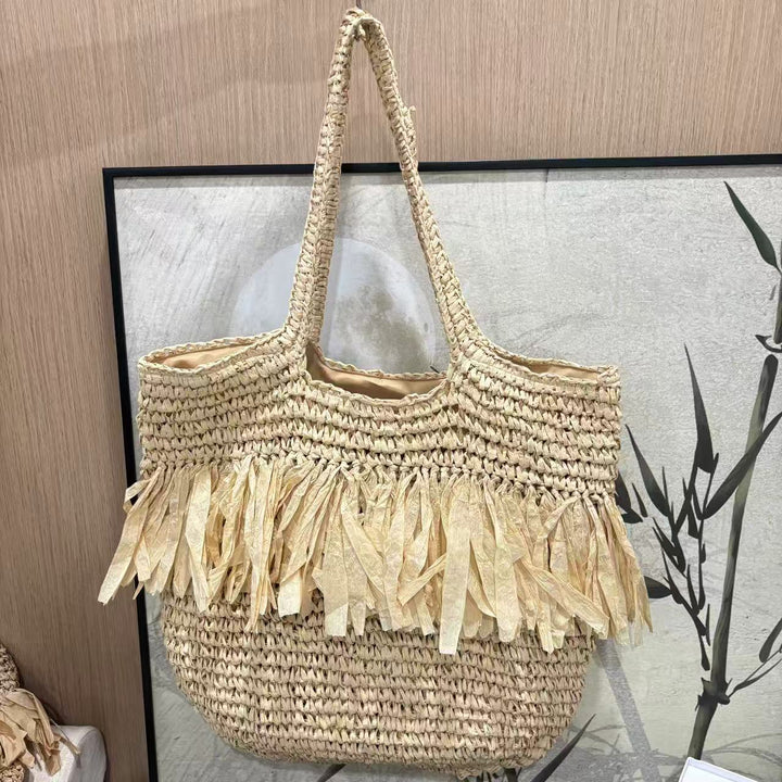 Large tote bag with fringed details Stornfield