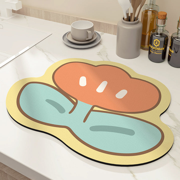Decorative Floral Kitchen Mat