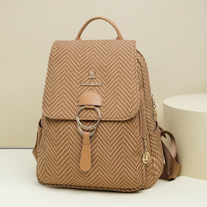 Multi-Compartment Herringbone Fashion Backpack Stornfield