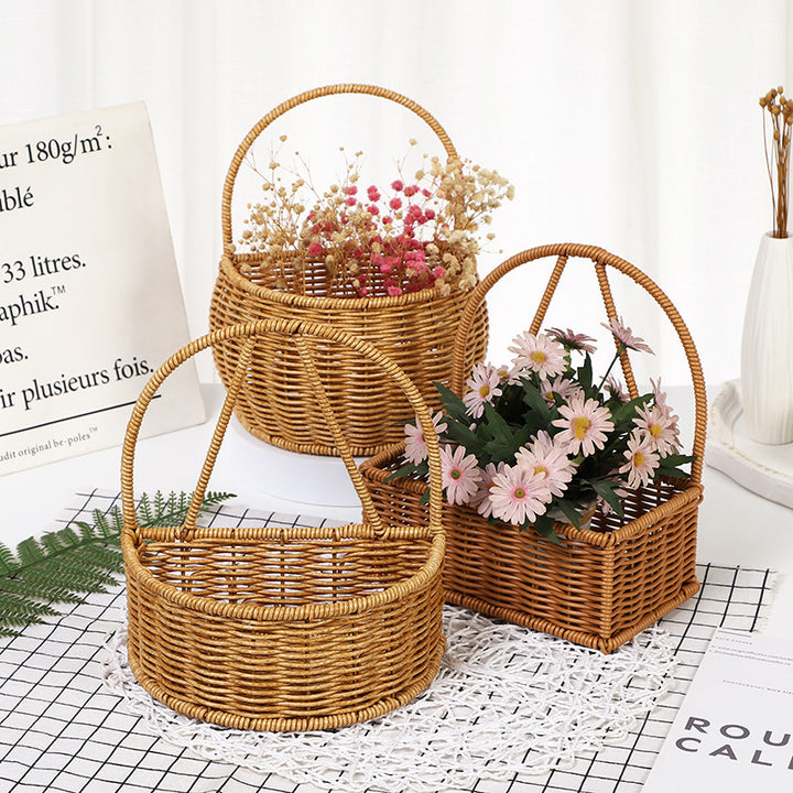 Handwoven Round Storage Basket Stornfield
