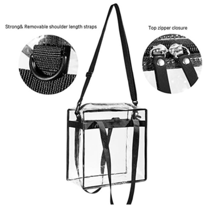 Transparent tote bag with multiple interior compartments Stornfield