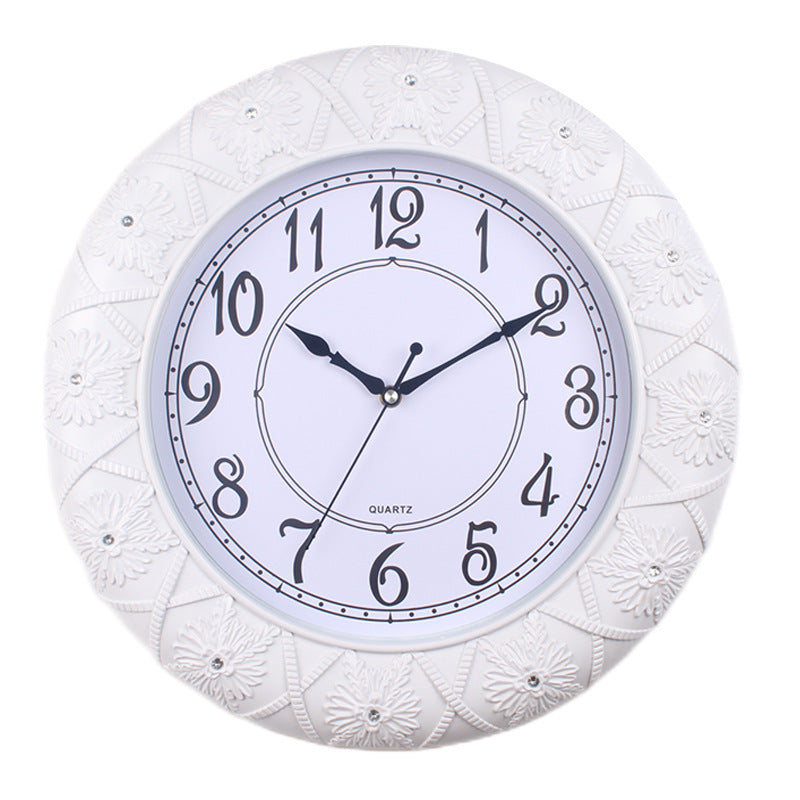 Elegant Wall Clock with Filigree Flower Design Stornfield